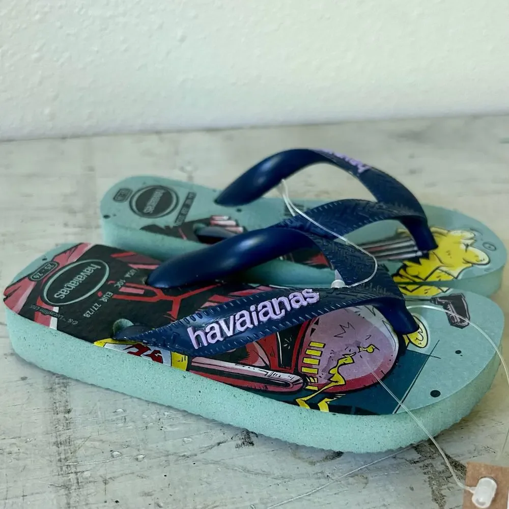 NWT Children’s kids Havaianas Star Wars flip flops sandals size 10 C